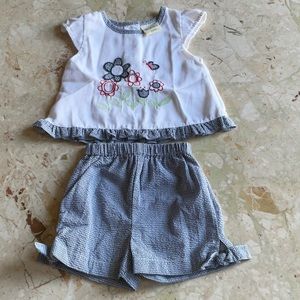 NWOT girls set, size 0/6 Months